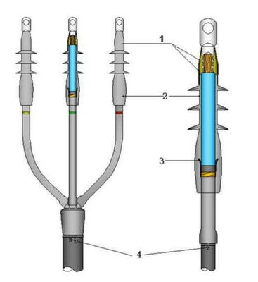 액체 실리콘 고무 냉축 단속 키트 최대 42kV 냉축 케이블 단속 키트
