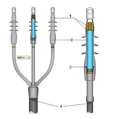 액체 실리콘 고무 냉축 단속 키트 최대 42kV 설치가 쉬운 냉축 접합 키트